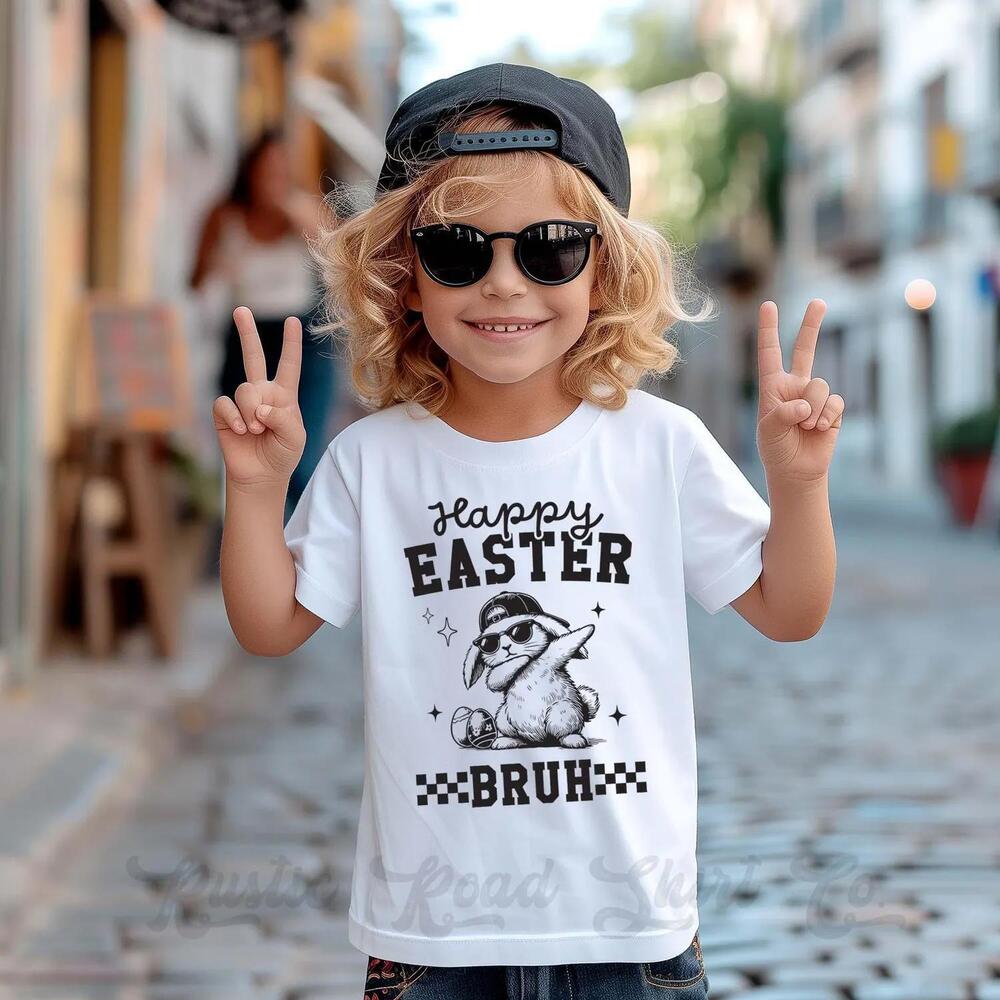 Boys Easter Shirt Happy Easter Bruh Shirt